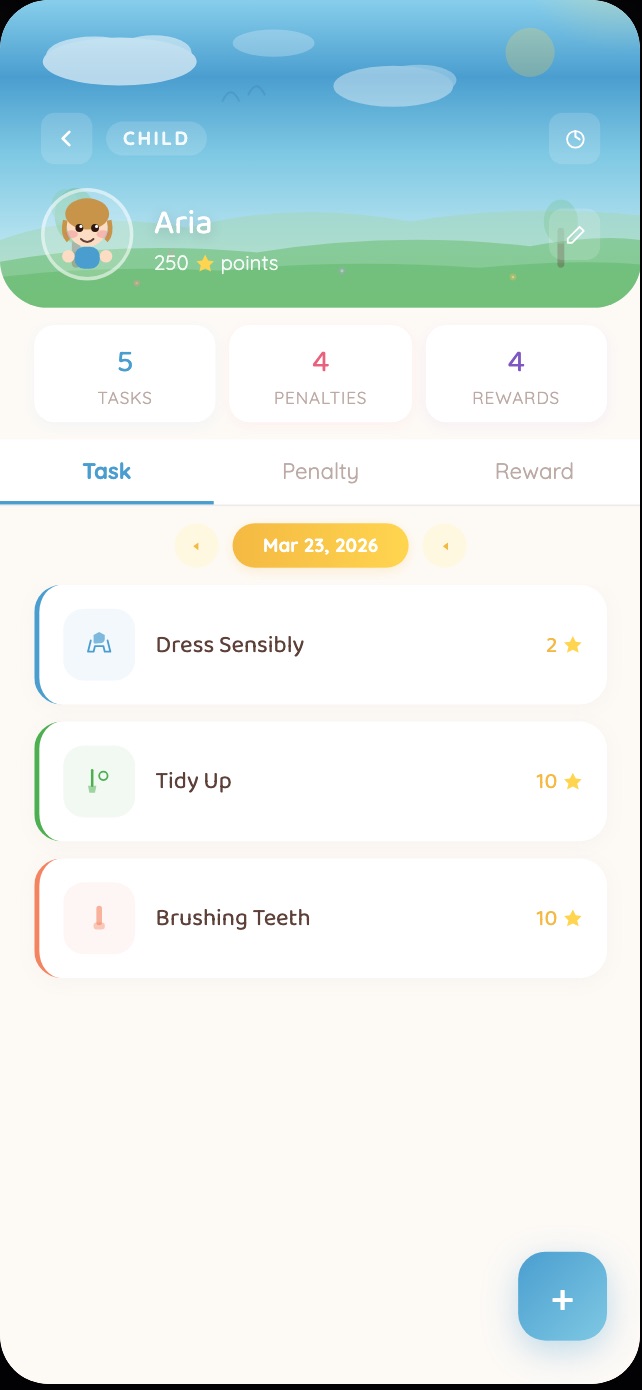 KidKarma Kid Home screen